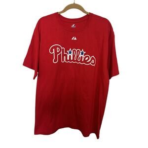 Majestic Roy Halladay Philadelphia Phillies 34 Unisex T-Shirt Size XL MLB